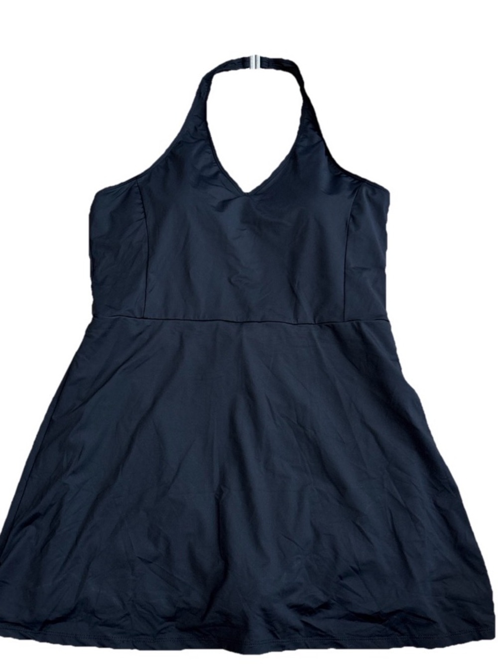 White Birch Swim Dress Size XL Black Halter Neckline
